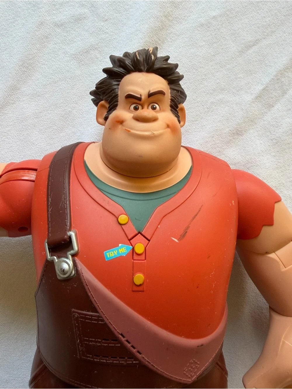 VTG Disney Wreck-It Ralph Action Figure - Red Shirt, Brown Overalls
